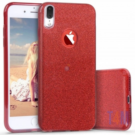 CAPA PREMIUM BLING SPARKLING PARA IPHONE XR RED